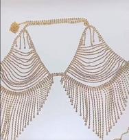 Luxury Body Chain Set Bra Thong Harness Jewelry for Women Rhinestone Lingerie Crystal Set Body Suit Sexy Chains auksas