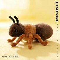 Insect Series Plush Toys Simulation Props Ladybugs Ants Spiders Bees Butterflies Stuffed Plushies Animal Dolls Creative Gifts black