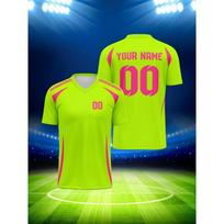 Printed Custom Name Team Name Numbers Football Jersey New Sports T Shirts Stripe Sports Jerseys Cool V Neck Tops Unisex Tee 6XL