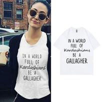 Tv Shows Shameless In A World Gallagher Same Style Print Tshirt Unisex Unisex Fashion Casual Oversized Tshirt Male Cotton T Shirts 4XL gray