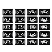10/20/50Pcs 3D Car Logo Styling Epoxy Emblem Stickers Interior Decorate Accessories For KIA Rio Ceed Sportage Cerato Sedona Niro gztcv55 black