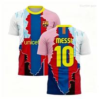Vyriški Messi 10 numerio vasariniai futbolo marškinėliai trumpomis rankovėmis Džersis Madingi Oversize kasdieniai treniruočių drabužiai Viršutiniai drabužiai Vaikų drabužiai 2XL