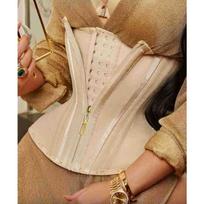 Women Zipper Buckle Latex Waist Trainer Tummy Control Shaping Waist Cincher XL juoda