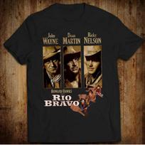Men's Rio Bravo Movie Vintage T-Shirt John Wayne Dean Martin Ricky Nelson Howard Hawks Collecti M brown