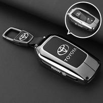 Cinko Lydinio Odinis Automobilio Raktų Dėklas Dangtelis Korpusas Toyota CHR Hilux Fortuner Land Cruiser 200 Camry Corolla Crown RAV4 Highland black