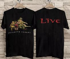 Vintage Live 1994 Throwing Copper Black Concert T-Shirt L gray