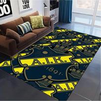 AIK futbolo kilimas svetainei, miegamajam, namų sofos dekoravimui, vaikų žaidimų neslystantis grindų kilimėlis 70x100cm( 27x39in )