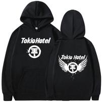 Vokiečių roko grupė Tokio Hotel 2025 m. turas Hoodies Vyrams Moterims Madingi Hip Hopo megztiniai Laisvi ilgomis rankovėmis megztiniai M black