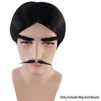 Gomez Addams Cosplay Perukas Trečiadienio Plaukai Barzda Helovinas Kalėdos Dovana Wig+Beard beige