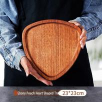 Japanese Solid Wood Rectangular Sushi & Snack Tray brown