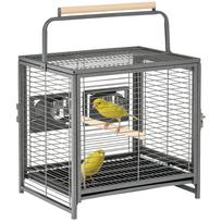 Parrot Cage, Travel Carry Pet Bird Cage, with Metal Handle 48 x 38 x 65 cm