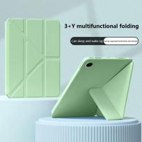 Y-Fold Leather Funda for New Samsung Galaxy Tab S11 S10 Lite FE 10.9 A11 8.7  Plus 11 A9 Plus A8 A7 Lite Stand Tablet Case Tab A11 8.7 2025 žalia