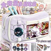 Demon Slayer Pencil Case: Shinobu & Nezuko Design, Large Capacity Stationery Bag for Students