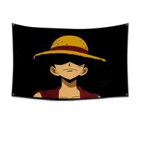 Vienas Gabalas Anime Jolly Roger Sienos Dekoracija Vėliava Tapyba Žaislas Animacinis Luffy Zoro Šiaudų Skrybėlė Pirato Kaukolės Vėliava Žaislai Dovana 60x90cm beige