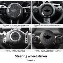 Automobilio vairo lipdukas Mini Cooper F56 F55 F60 R56 R60 F65 U25 Countryman PU odos lipdukai Interjero automobilio aksesuarai For J01 J05 U25 F65