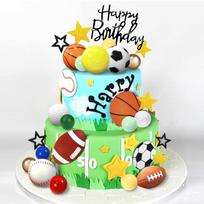 World Cup Football Birthday Cake Topper for Boys' Party