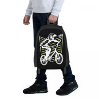 Bmx Apparel Retro Bmx Bike Old School Patch Student Backpack School Bag Hiking Travel Daypack for  Fashion Bookbag Shoulder Bags One Size black