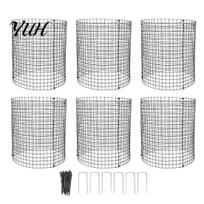 Yard Pet Barrier Plant Protector Cage, Wire Mesh Panels with Stakes And Zip Ties, Metal Squirrel Deterrent for Plants Cage Protecting Vegetables 6pcs