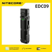 NITECORE Flashlight EDC09 1600 Lumens Adjustable Angle EDC High-CRI 3 Colore Temperatures USB-C Rechargeable Bulit-in Battery