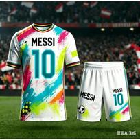 2026 Naujas Futbolo Treniruočių Kostiumas Rinkinys Dydis 10 # Messi # Suaugusiųjų/vaikiškas Didelis Dydis Greitai Džiūstantis Trumpomis Rankovėmis Šortų Rinkinys Dovana XL