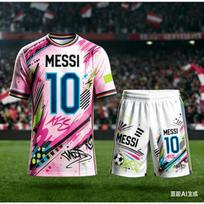 2026 Naujas Futbolo Treniruočių Kostiumas Rinkinys Dydis 10 # Messi # Suaugusiųjų/vaikiškas Didelis Dydis Greitai Džiūstantis Trumpomis Rankovėmis Šortų Rinkinys Dovana 4XL