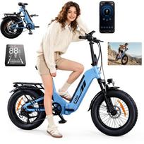 AGILERIDE 20  Elektrinis dviratis EB8-B 48V 15Ah 250W – 144 km nuotolis, 25 km/h – su programėle ir LCD