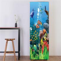 Povandeninio pasaulio žuvies lipdukas, skirtas šaldytuvo durims, vandeniui atsparių baldų dekoravimo plakatas, vaikų kambario namų dekoras 60x150cm(1pcs)