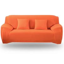 Strech sofos užvalkalas fotelio sėdynės užvalkalas / 2 / 3 / 4 vietų plaunamas sofos užvalkalas universalioms sofoms Baldų apsauga vaikams 3-Seat 195-230cm oranžinė