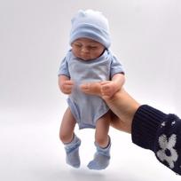 NPK 11 colių Reborn Baby Vinilinė silikoninė lėlė Mieganti naujagimiui berniukui mergaitei gyvos lėlės mėlyna
