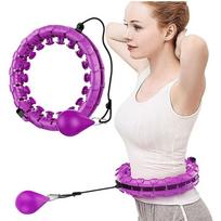 Svertiniai „Hula“ lankai, skirti svorio metimui suaugusiems, „Hola Hoola“ lankas, tinkantis moterims ir pradedantiesiems Waist circumference 103cm violetinė