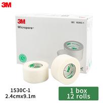 3M Micropore Tape 1530 Juosta Blakstienų priauginimui Medicininė kvėpuojanti blakstienų juosta Mikroporinė kvėpuojanti popierinė juosta 1 box/12 rolls 1530C-1