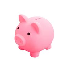 Pinigų taupymo dėžutė Mažas kiaulytės bankas Kiaulės monetų laikiklis Skatina taupymą Finansinis sąmoningumas vaikams ir suaugusiems S rožinė