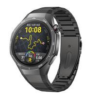 Bambuko šokinėjanti sagtis titano lydinio laikrodžio apyrankė For Huawei Watch GT5 Pro 46mm juoda
