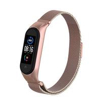 Dirželis, skirtas Xiaomi Mi Band 4 5 6 Riešo magnetinė metalinė apyrankė nerūdijančio plieno Pulseira MIband mi apyrankei 6 MiBand 5 4 3 apyrankė mi band 5 rožinė