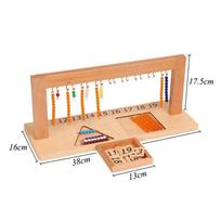 Montessori matematikos priemonės Karoliukai Mokomieji žaislai Karoliukų simboliai Padėklai Dešimtainė Švietimo skaičiavimo matematikos žaislai ikimokyklinukams beige