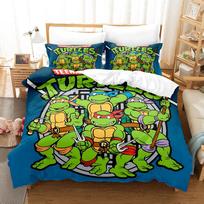 Paauglių Mutantų Vėžlių Serija Antklodės Užvalkalas 3D Skaitmeninės Spaudos Rinkinys Lovos Trijų Dalių Rinkinys quilt cover 90 * 190 pillowcase 50 * 75 * 1 green