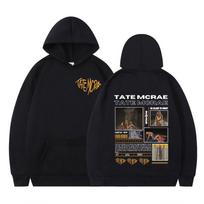 Tate McRae Taip arti to, ką Mada Harajuku Megztinis Ruduo Žiema Laisvalaikio Hoodis Vyrai Moterys Estetika Megztinis Gerbėjų Dovana Viršutiniai drabužiai L black