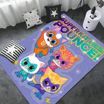 Junior Super Kitties Pattern Room Mats Nordic Style Home Doormat Bathroom-Toilet Mats Bedroom Hotel Decor Mat 40x60cm white