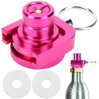 Sodų gaminimo prietaiso adapteris 60L CO2 greito prijungimo adapteris 425g balionėliui Vandens gazavimo prietaiso adapteris Suderinamas su E-Terra/Crystal 3.0 Gaia Australia pink