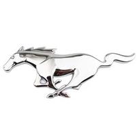 1 vnt. 3D žirgo logotipas Metalinis automobilio priekinės gaubto lipdukas Mustang, Focus, Mondeo, ROUSH, SHELBY, GT, GT500, galinės bagažinės emblemos lipdukai