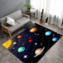 Kosmoso 3D kilimas Galaktikos Visata Svetainės kilimas Planetos Miegamojo kilimas Salono Virtuvės kilimas Vaikų žaidimų kilimėlis Namų dekoras 40x60cm gray