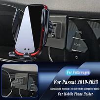 For Volkswagen Passat B7 B8 B9 2011- Car Wireless Charger Auto Mount Phone Holder Adjustable GPS Navigation Bracket Style B Passa 19-23 gray