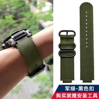 GBA-800 Nailoninis laikrodžio dirželis Casio G-Shock GBA-800-1A GMA-B800 GA800 GA810 GA110GBD-800 Modifikuotas 16mm Sportinis Laikrodžio Dirželis Apyrankė 24-16mm black