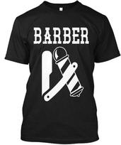 Barber Apparel - TTshirt Made in the USA Size S to 5XL XL black