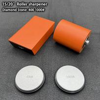 2025 Upgraded 15/20° Fixed-Angle Knife Sharpener with Diamond & Agate Whetstone, Professional Kitchen Sharpening Tool (Orange) New Upgraded version