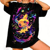 Pokmon Japonų Anime Marškinėliai Gengar Pikachu Unisex Moteriški Marškinėliai Berniukui Vaikui Trumpomis Rankovėmis Pokmon Vasaros Mada Kvėpuojantys Viršutiniai Drabužiai 3XL blue