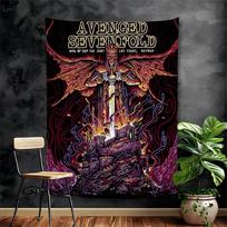 Avenged Sevenfold Topų Gobelenas Svetainei Namams Bendrabučio Dekoras Menas Namų Dekoras 74x94cm(29x37in) brown
