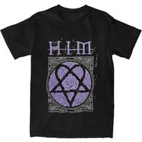 Him Band Ville Valo Mėgstami Širdies Formos Rašto Metaliniai Marškinėliai Vasaros Gatvės Marškinėliai ir Populiarūs Moteriški Trumpomis Rankovėmis Marškinėliai M gray