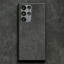 Aukščiausios kokybės Alcantara zomšos dėklas Samsung Galaxy Note 20 Ultra Note10 S25 S24 S23 Plus S22 S21 S20 FE Silikoninis buferis Galinis dangtelis S25Ultra tamsiai pilka spalva