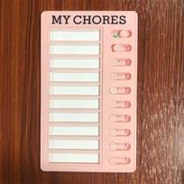 My Reusable Chores Checklist Task Board Daily Schedule Planner Memo Chore Chart Kid Responsibility Behavior Self Discipline Card white